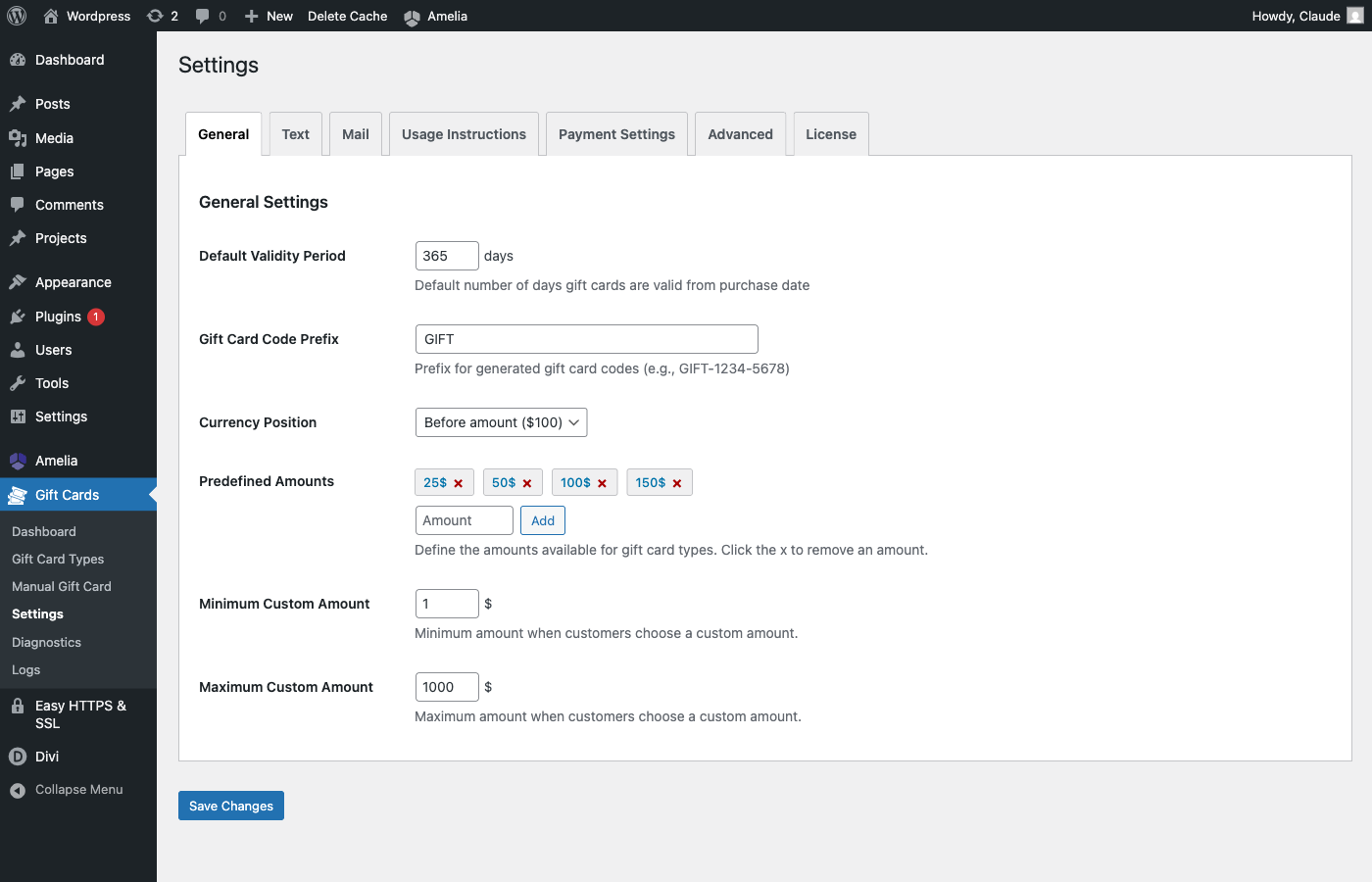 Settings and diagnostics